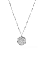 Cable Collectibles Pavé Charm Necklace with Diamonds in 18K Gold