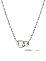 Belmont Curb Link Necklace in Sterling Silver with 18K Yellow Gold