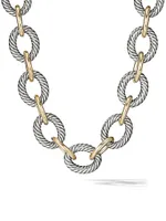 Oval Extra-Large Link Necklace with 18K Yellow Gold