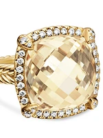 Chatelaine Pavé Bezel Ring 18K Yellow Gold