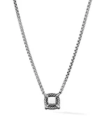 Châtelaine Pendant Necklace In Sterling Silver With Full Pavé Diamonds