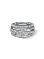 Crossover 18K White Gold & Diamond Ring