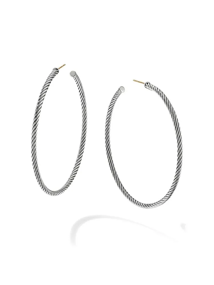 Sculpted Cable Hoop Earrings