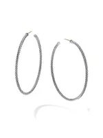 Sculpted Cable Hoop Earrings