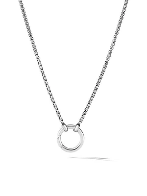 Chain Sterling Silver Cable Amulet Box Chain Necklace