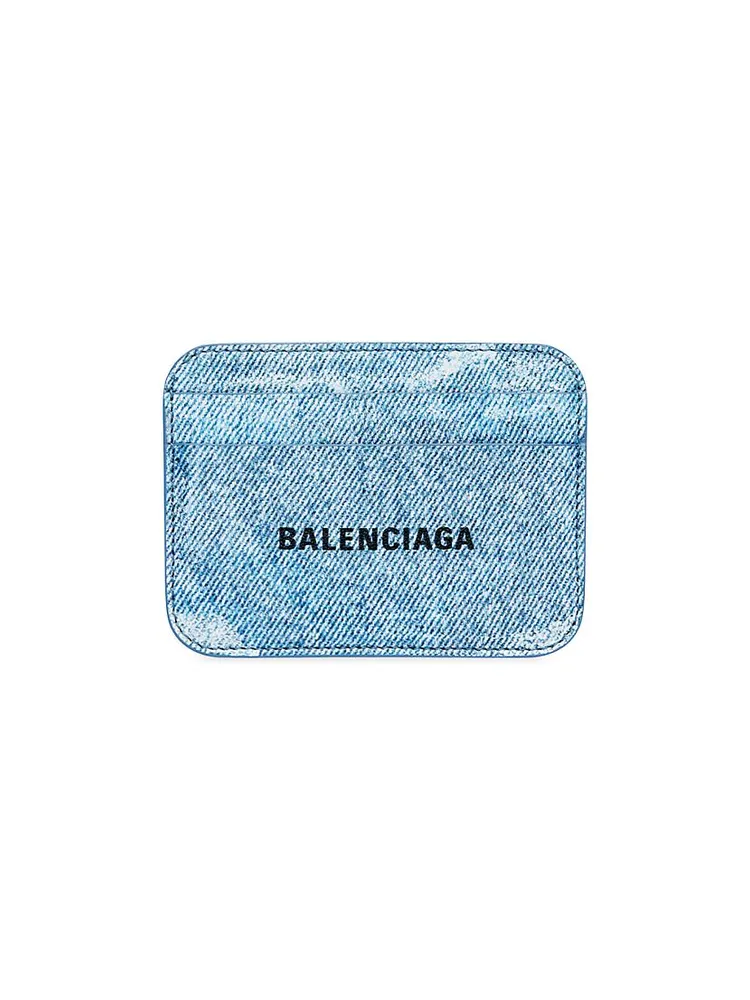 Cash Card Holder In Printed Denim