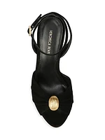 Genevieve 95MM Leather Sandals