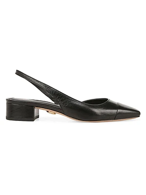 Cecile Leather Slingback Pumps