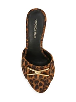 Mirren 95MM Leopard-Print Leather Sandals