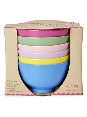 Multicolor 6-Piece Melamine Small Bowl Set