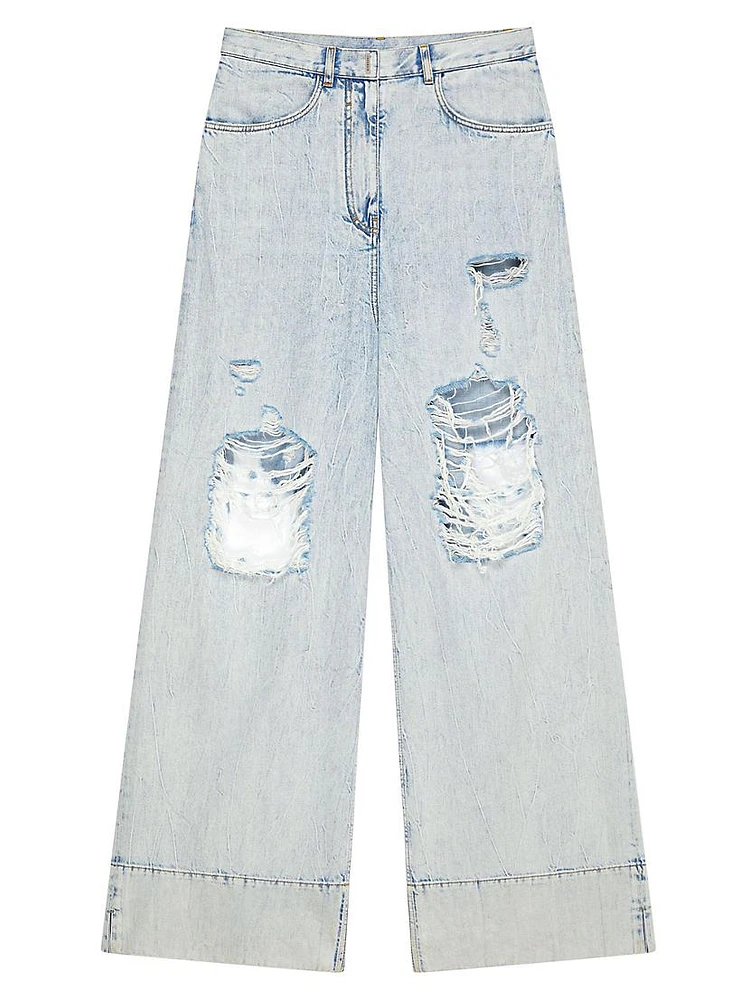 Oversized Jeans Destroyed Denim