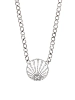 Sunrise Sterling Silver & 1.75 TCW Diamond Pendant Necklace