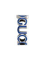 Interlocking G Sterling Silver & Enamel Cut-Out Ring