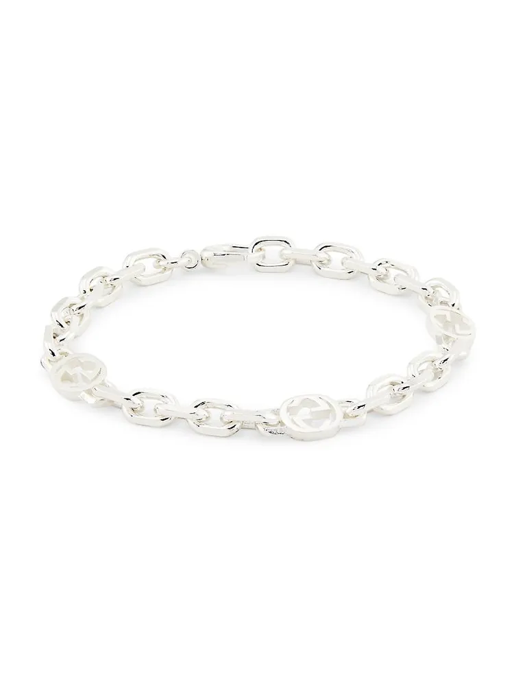 Interlocking G Sterling Silver Bracelet