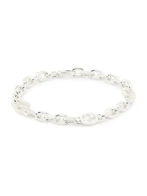 Interlocking G Sterling Silver Bracelet