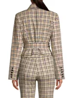 Houndstooth Cropped Jacket