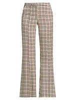 Flares Houndstooth Check Trousers