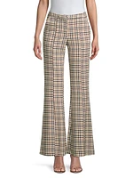 Flares Houndstooth Check Trousers