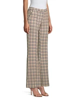 Flares Houndstooth Check Trousers