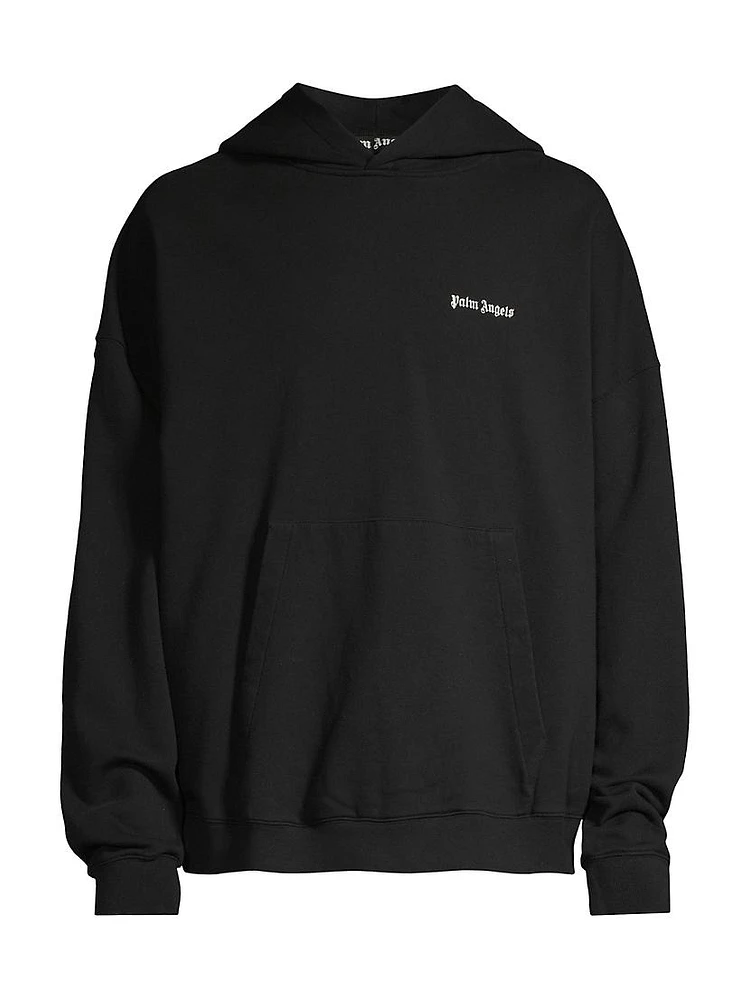 Oversized Embroidered Logo Hoodie