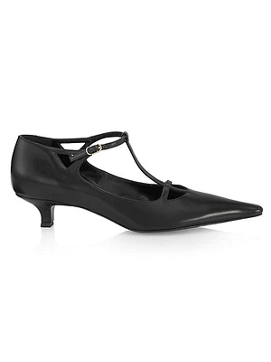 Cyd Leather Kitten Heel Pumps