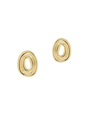 Jeanne 14K-Gold-Plated Stud Earrings
