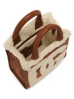 DG Faux Shearling Top-Handle Bag