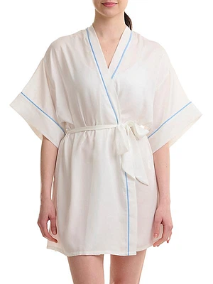 Piped Satin Robe