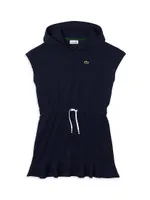 Little Girl's & Sleeveless Hooded Dress