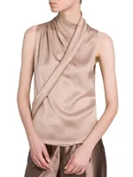 Silk Sleeveless Top