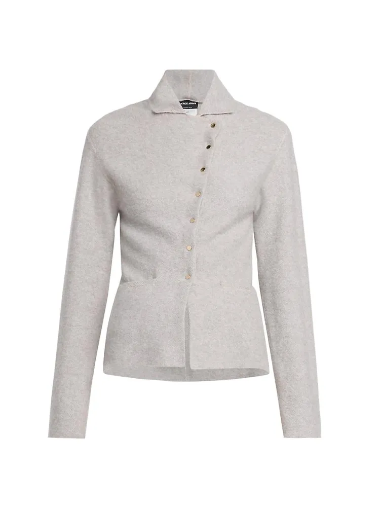 Cashmere-Silk Asymmetric Jacket