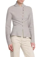 Cashmere-Silk Asymmetric Jacket