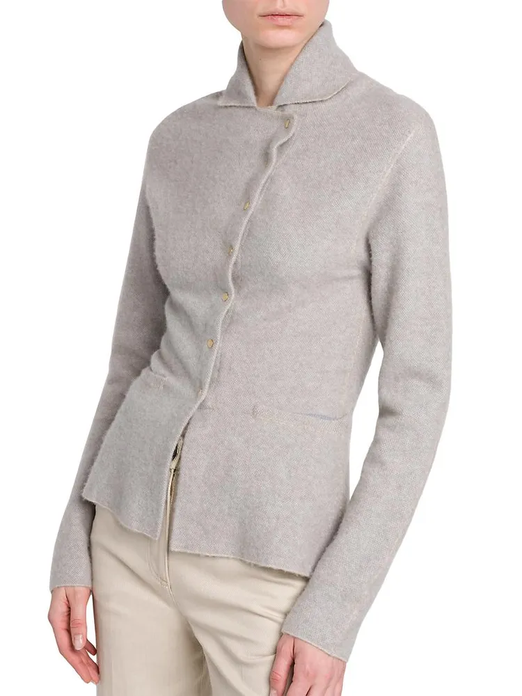 Cashmere-Silk Asymmetric Jacket