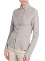 Cashmere-Silk Asymmetric Jacket