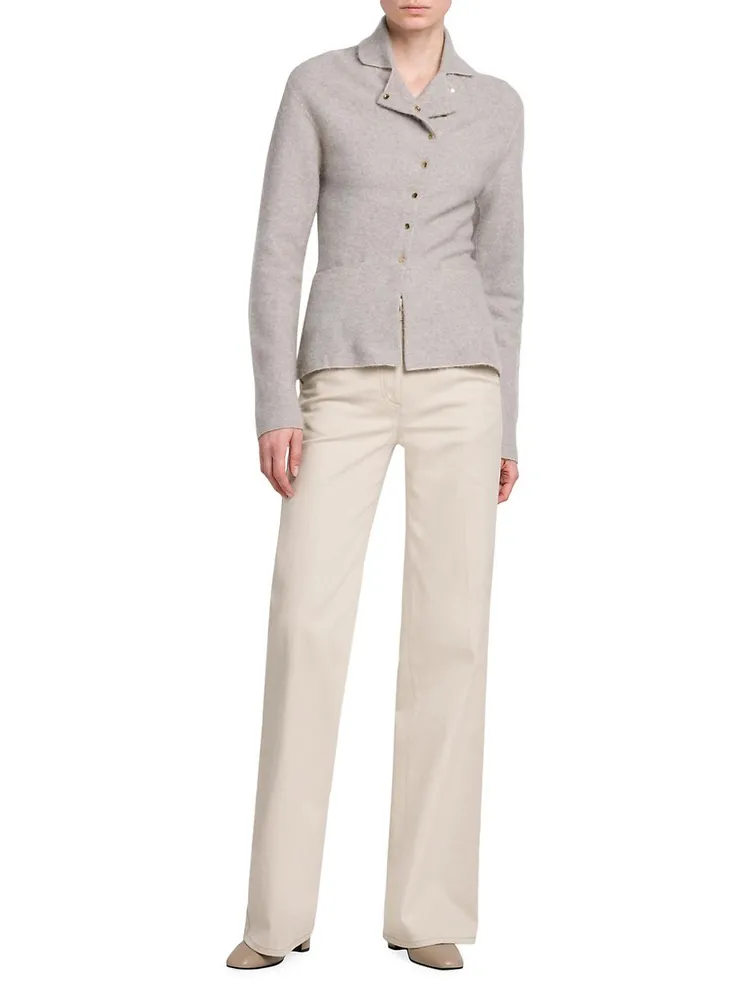 Cashmere-Silk Asymmetric Jacket