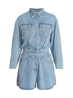 Front Yoke Chambray Romper