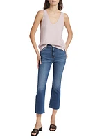 High-Waisted Slim Kick Jeans