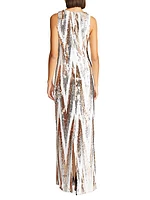 Eleanor Chevron Sequin Gown