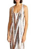 Eleanor Chevron Sequin Gown