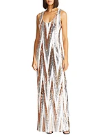 Eleanor Chevron Sequin Gown