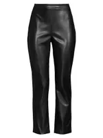 Vegan Leather Crop Pants