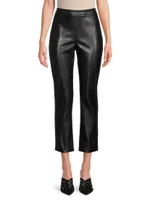 Vegan Leather Crop Pants