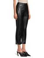 Vegan Leather Crop Pants