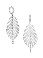 Bahia 18K White Gold & 0.31 TCW Diamond Drop Earrings