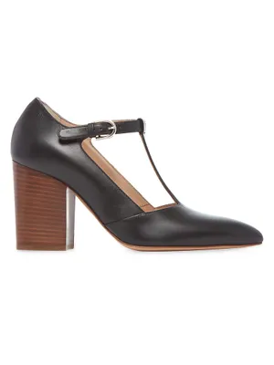 Triana 75MM Leather T-Strap Pumps