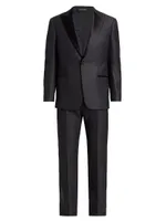 Textured Wool-Silk Tuxedo