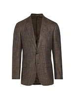 G-Line Plaid Wool-Blend Two-Button Sport Coat