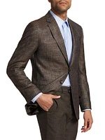 G-Line Plaid Wool-Blend Two-Button Sport Coat