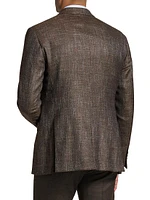 G-Line Plaid Wool-Blend Two-Button Sport Coat