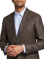 G-Line Plaid Wool-Blend Two-Button Sport Coat